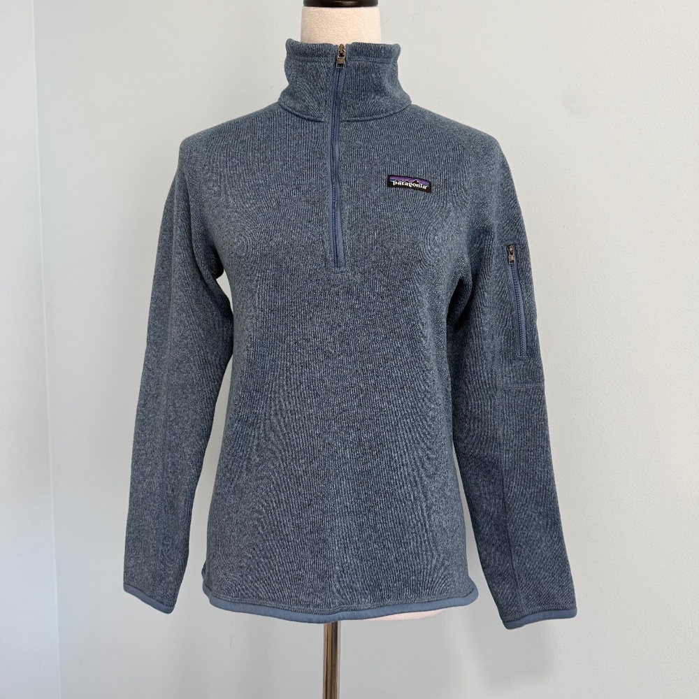 Patagonia Women’s Better Sweater 1/4 Zip Blue Fleece Pullover Jacket Size‎ S
